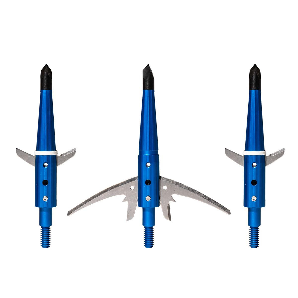 Swhacker Levi Morgan blue broadhead 2.5-inch; sharp-wide cut for reliable field performance.