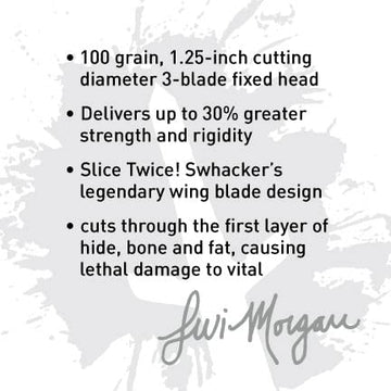Swhacker Levi Morgan Series broadheads detailed-cut close-up showcasing sharp edges for ethical energy transfer