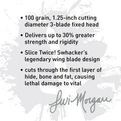 Swhacker Levi Morgan Series broadheads detailed-cut close-up showcasing sharp edges for ethical energy transfer
