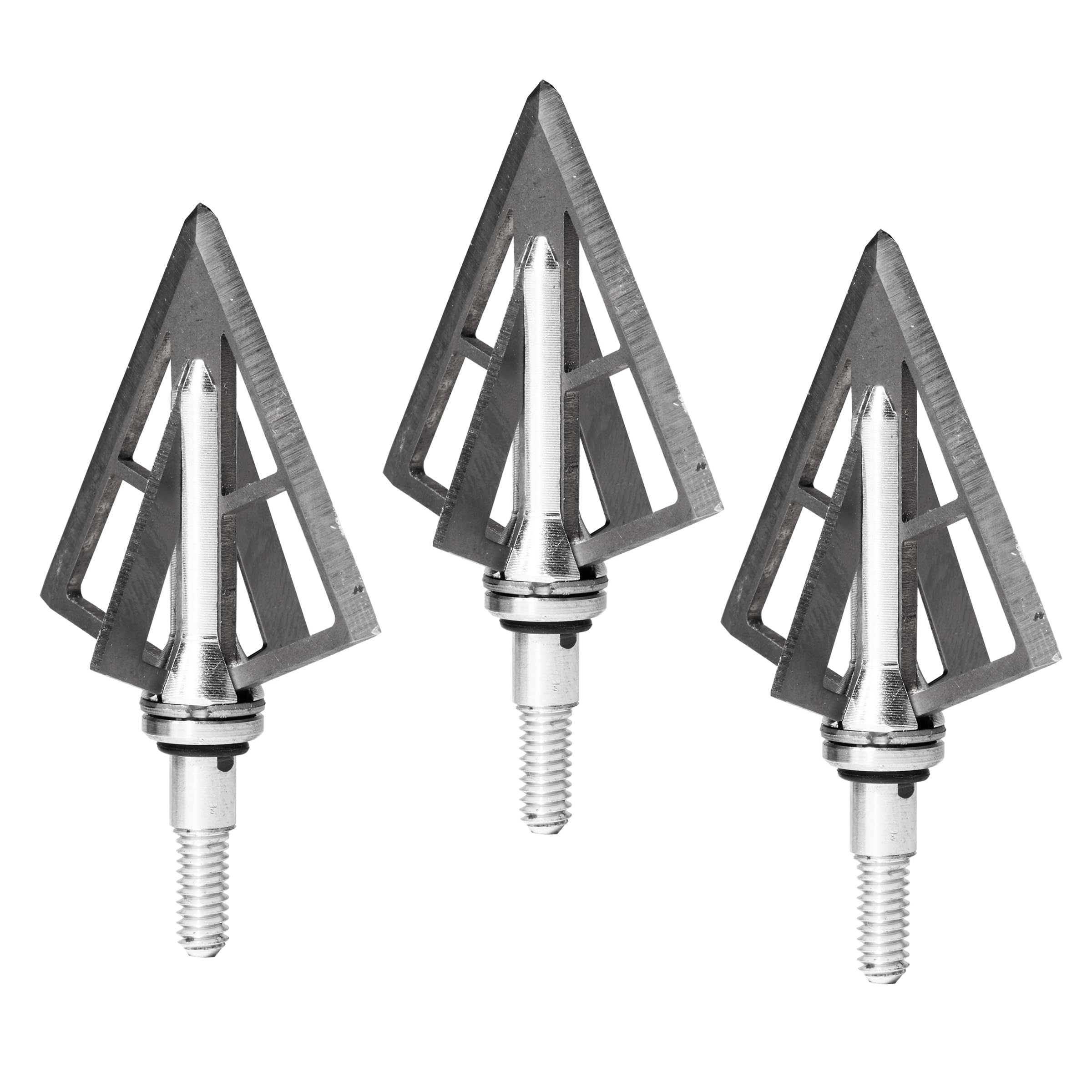 Swhacker Razor Series #252 four-blade broadhead in flight-ready profile for quick tissue damage.