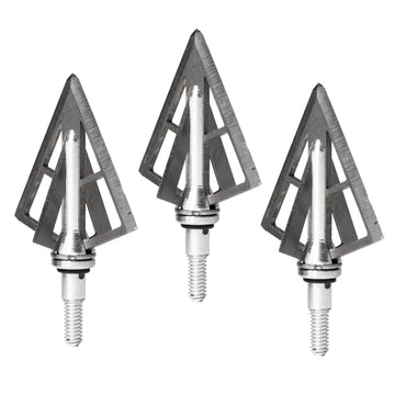 Swhacker Razor Series #252 four-blade broadhead in flight-ready profile for quick tissue damage.