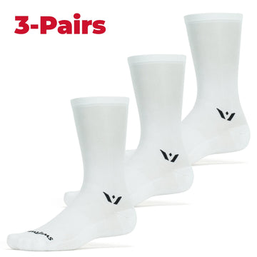 Swiftwick Aspire Seven upper channels offer breathable comfort to keep feet cool.