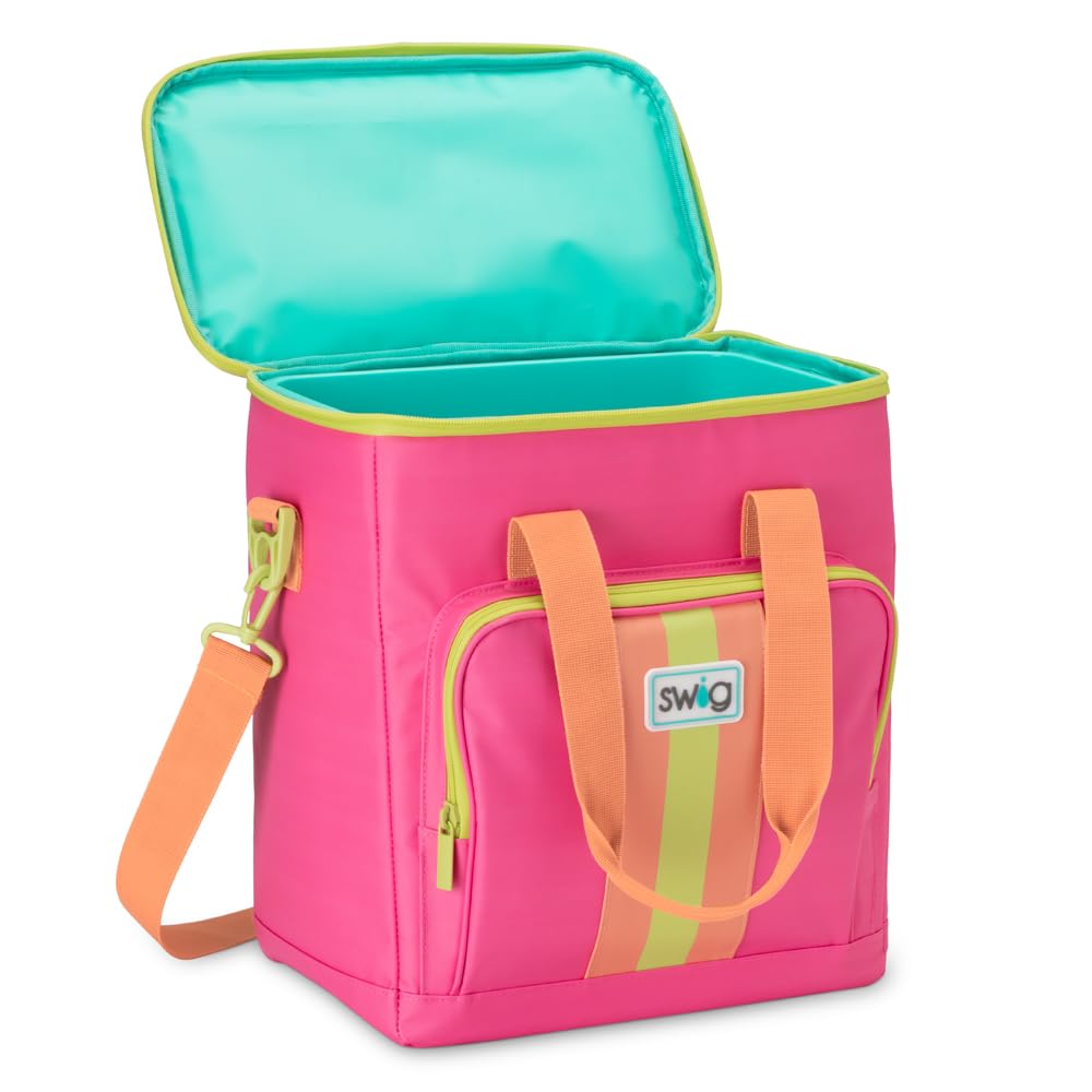 Swig Life Boxxi 24 cooler bag Tutti Frutti with removable tray for snacks.