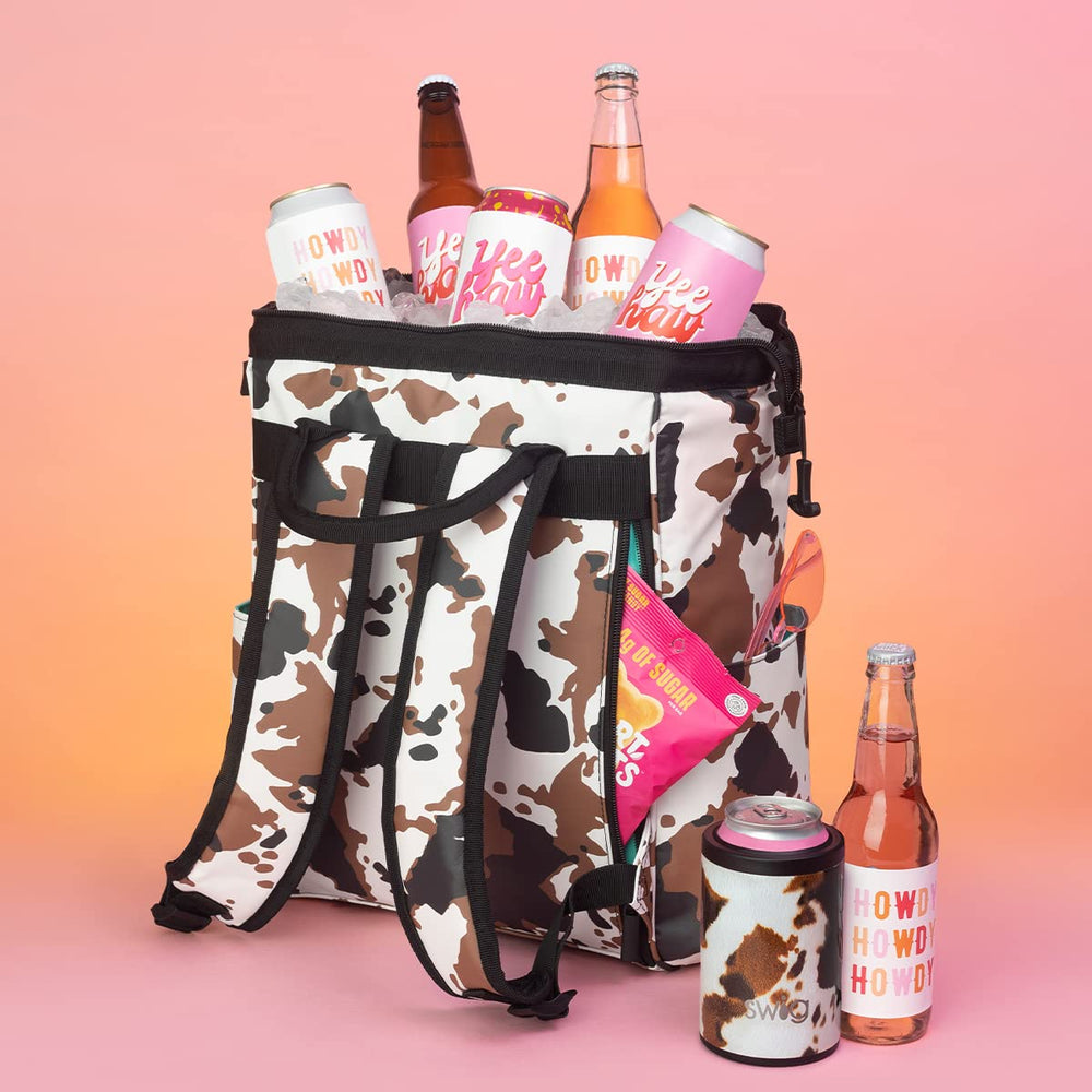 Swig Life Packi cooler holds 4-6 wine bottles with ice for picnics.