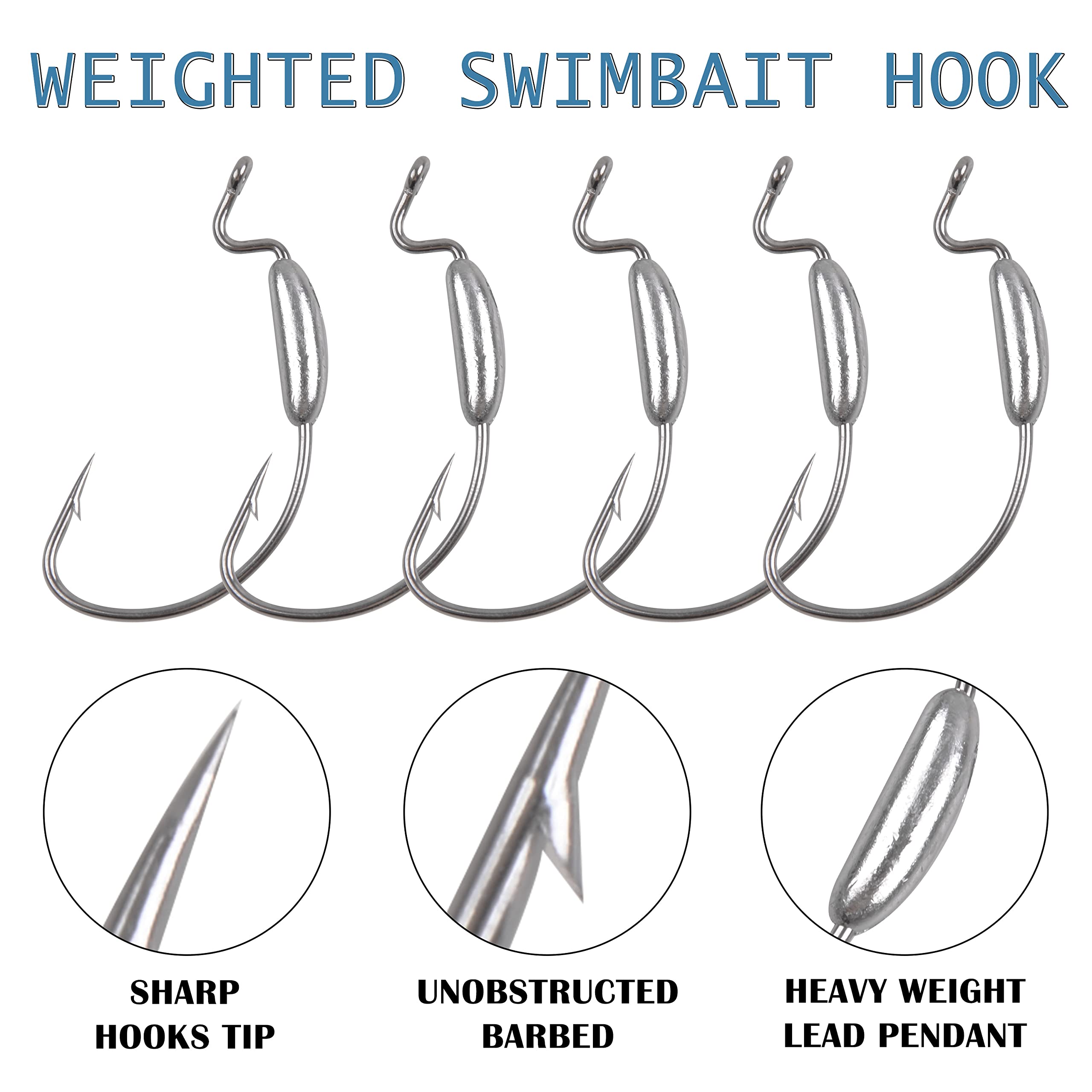 Applications: bass, walleye, catfish, swimbaits, Texas and Carolina rigs