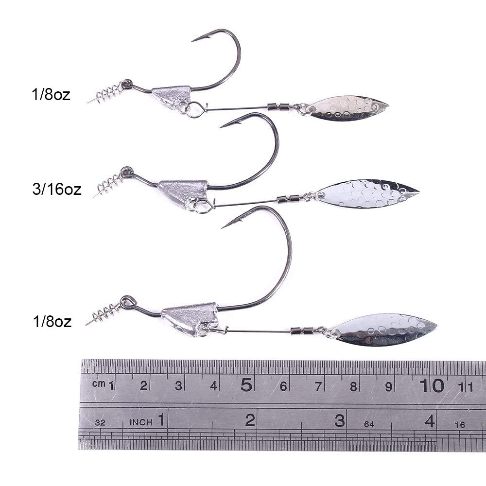 1/8oz jig head with 1/0 hook