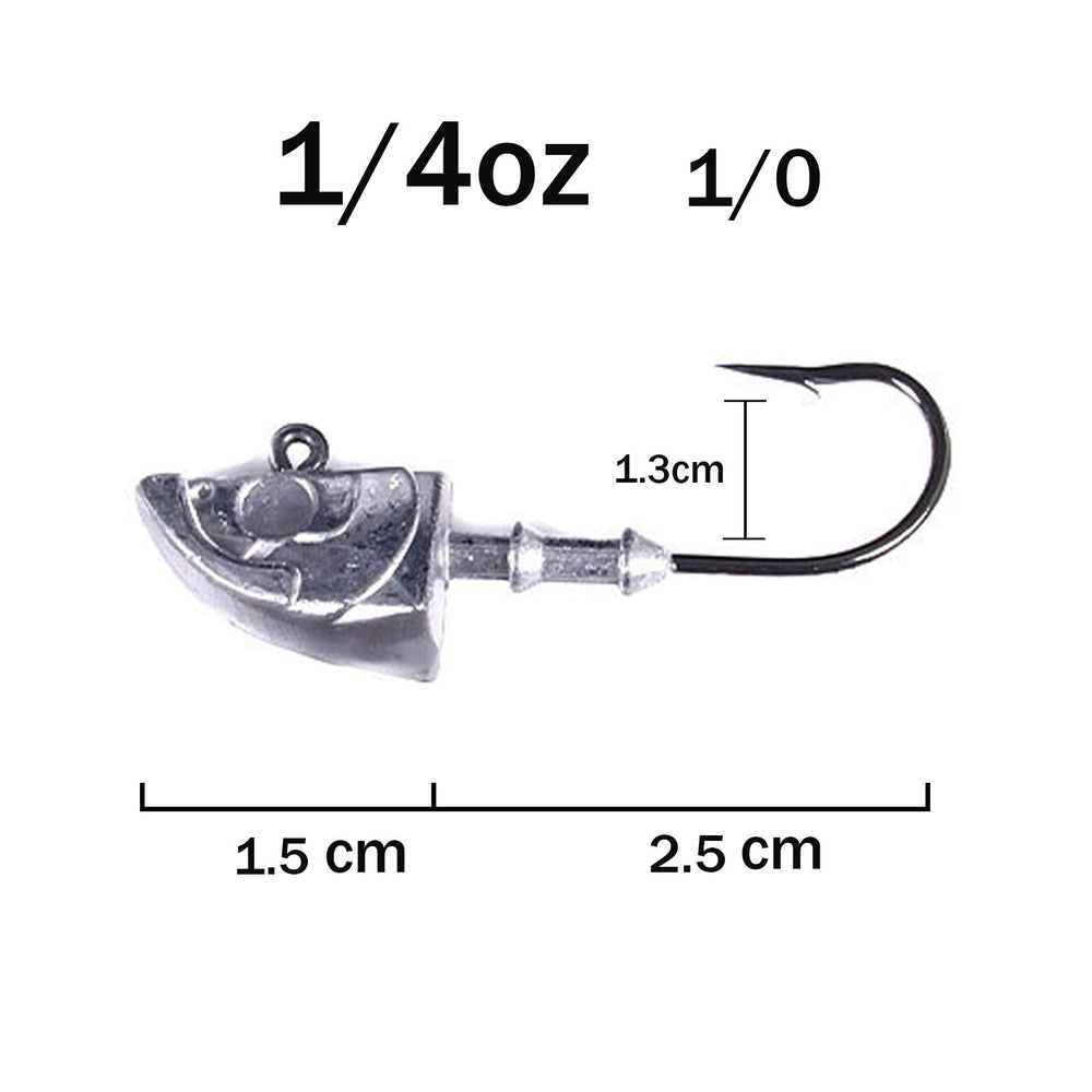 Jig head with anti-slide annelure on the stem