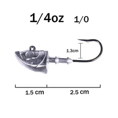 Jig head with anti-slide annelure on the stem