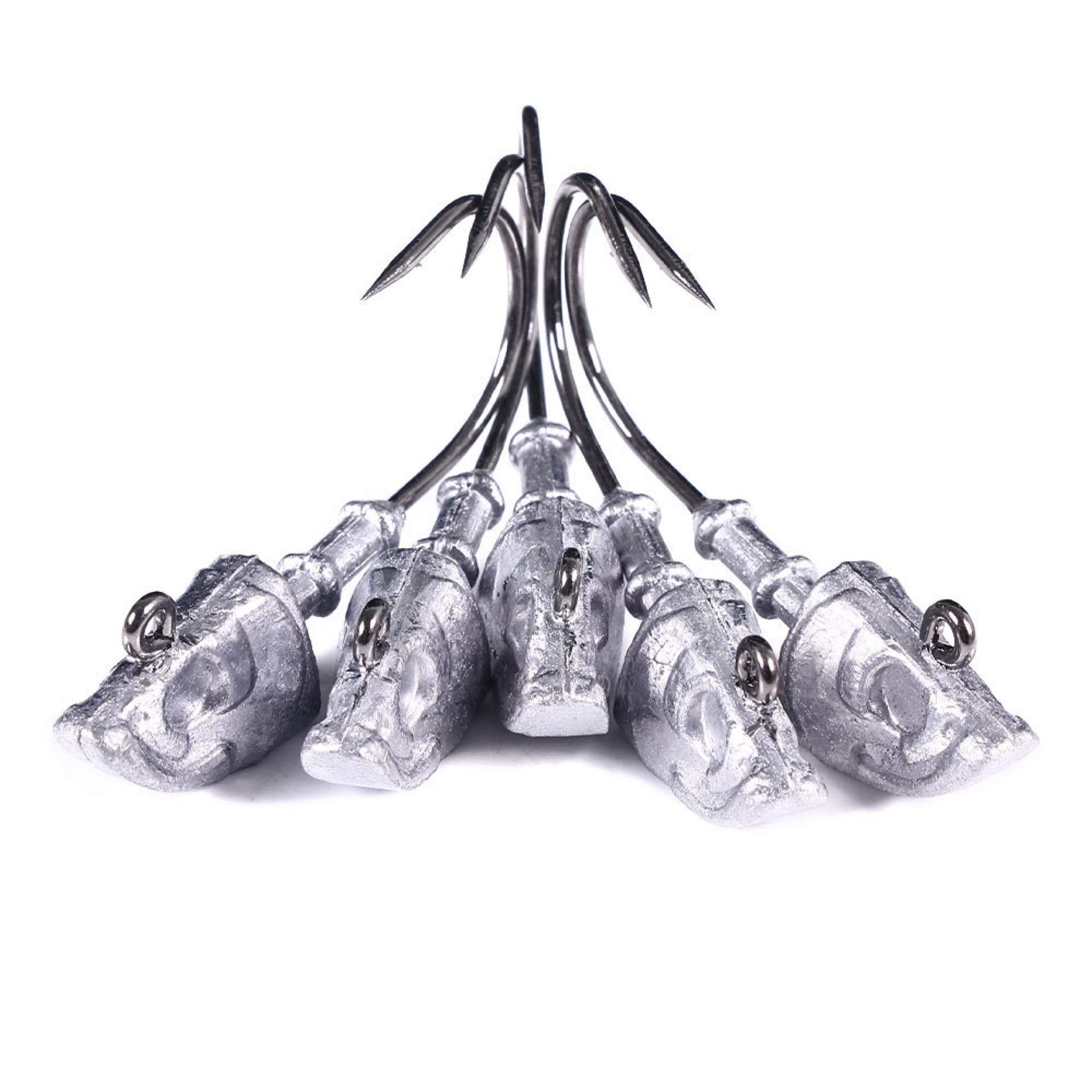 Jig heads compatible with shads and soft plastics