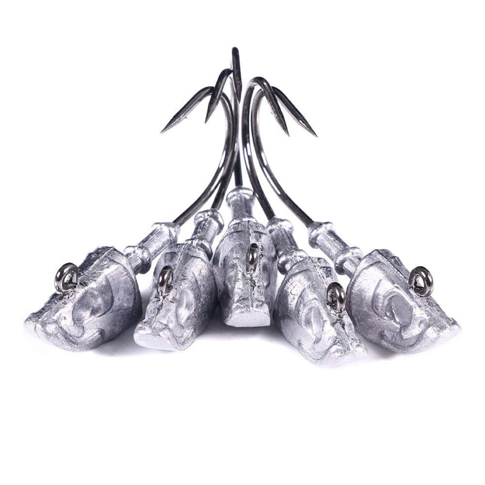 Jig heads compatible with shads and soft plastics