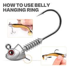 3D Minnow-style eyes on jig head