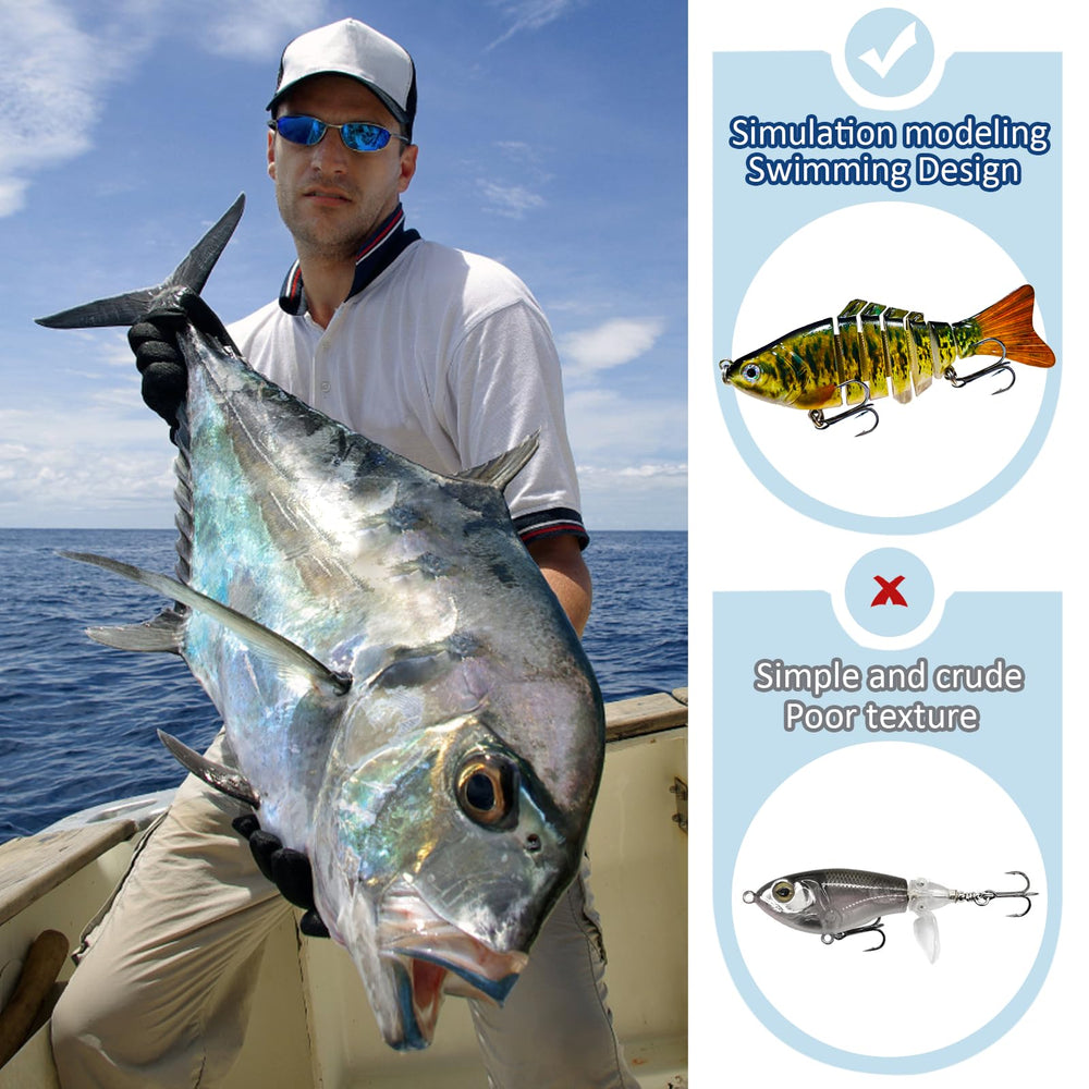 Five-pack swimbaits for bass and freshwater species