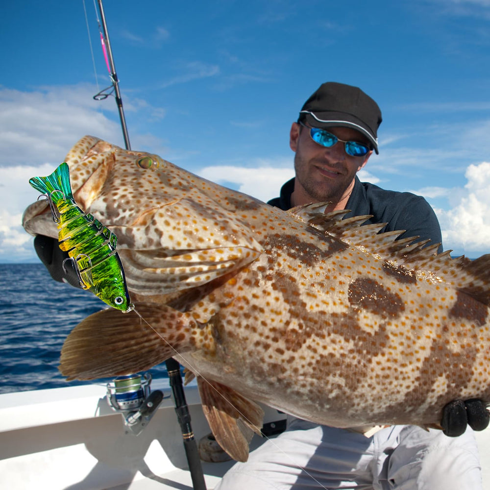 Durable ABS plastic bass fishing lure display image