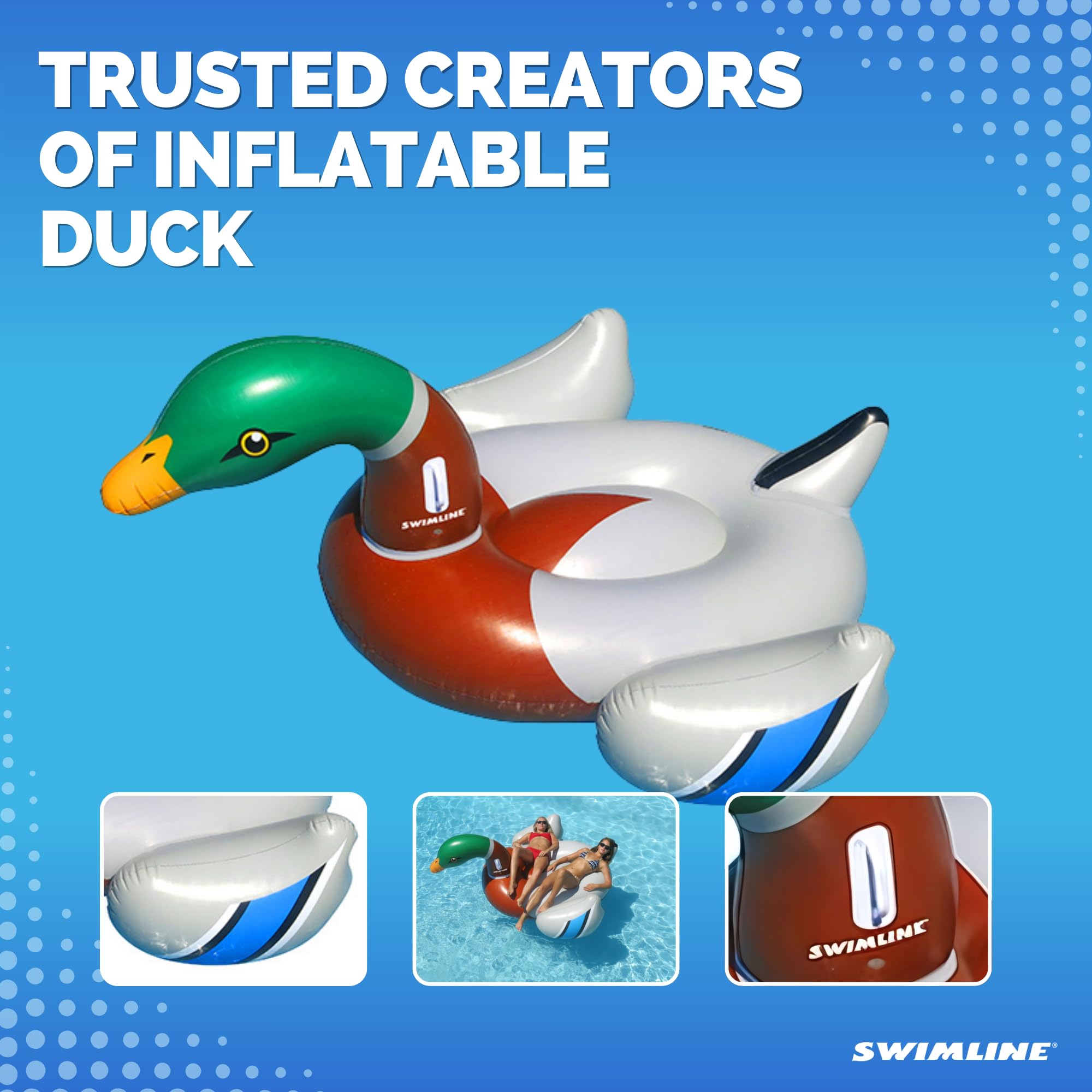 Swimline Original 90703 decoy duck beach-photo-accessory ideal for sunny moments