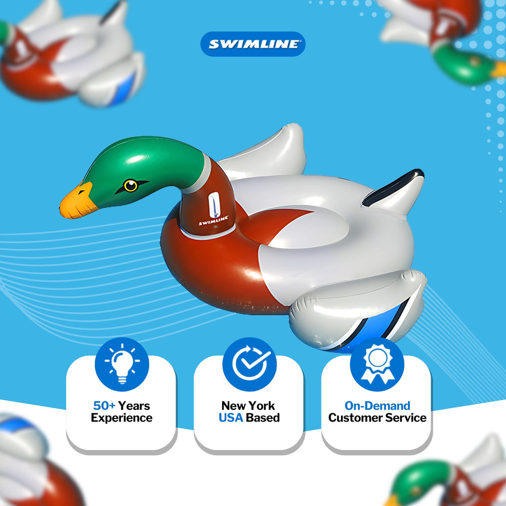 Swimline Original 90703 decoy duck storage-pump demonstrates quick inflate option