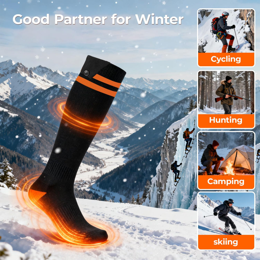 SWIRISE heated socks 360-degree heat coverage for balanced comfort