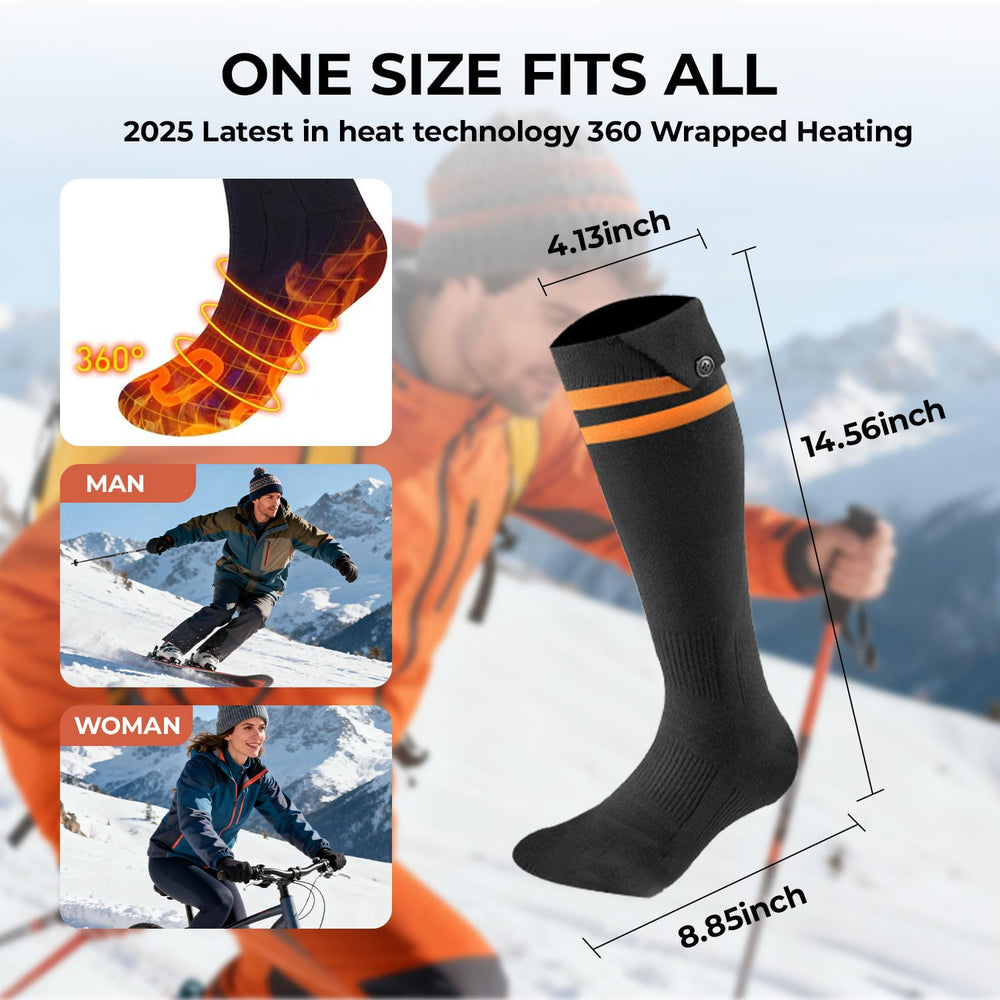 SWIRISE heated socks long-warmth 10-hours supports all-day comfort in chilly conditions