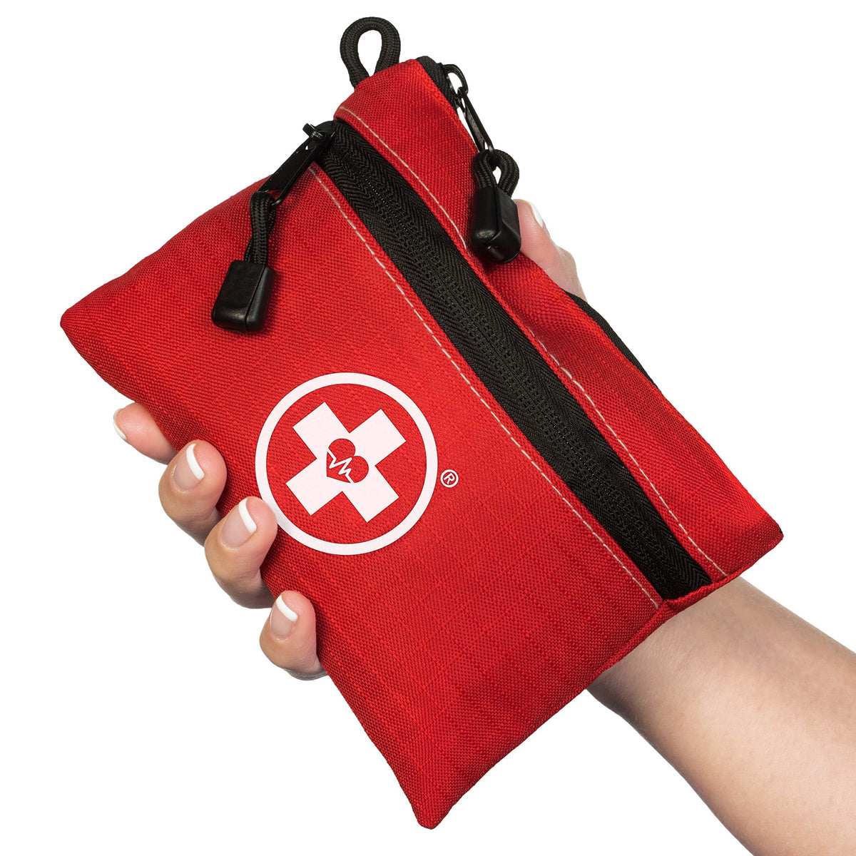 Swiss Safe 2-in-1 first aid kit compact durable case for quick access.