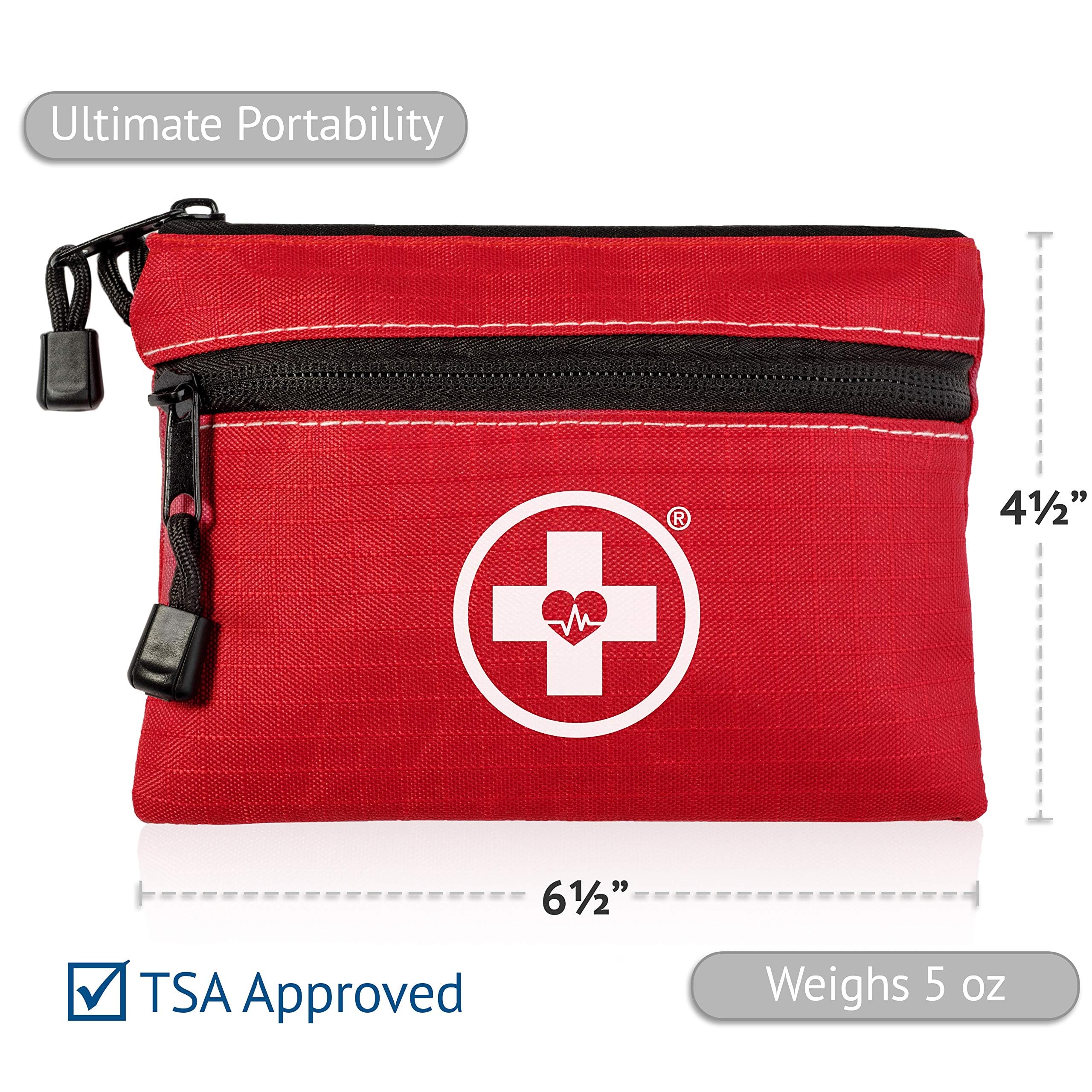 Swiss Safe 64-piece emergency supplies for versatile readiness in car, home, or travel.