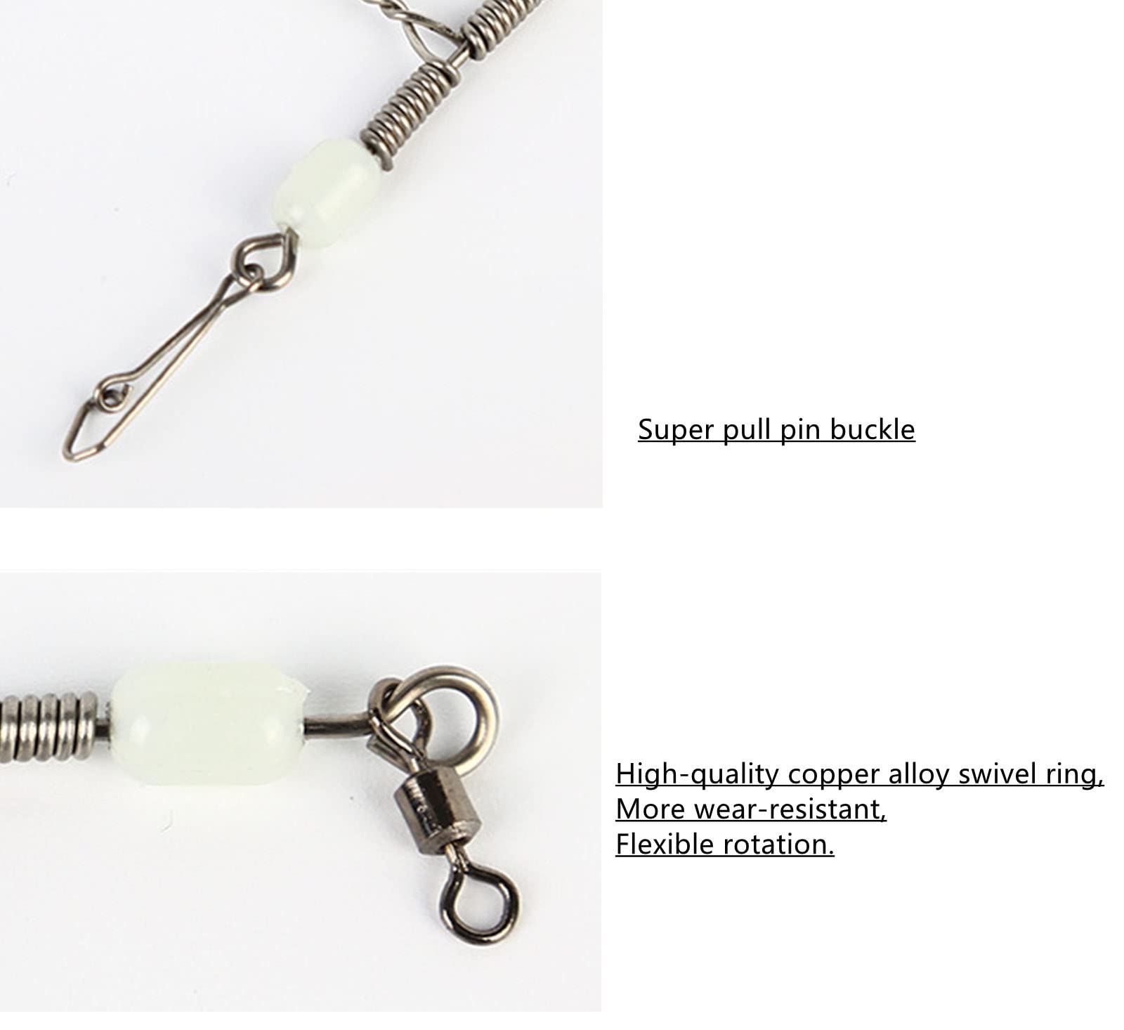 Swivel end to prevent line twist on main line