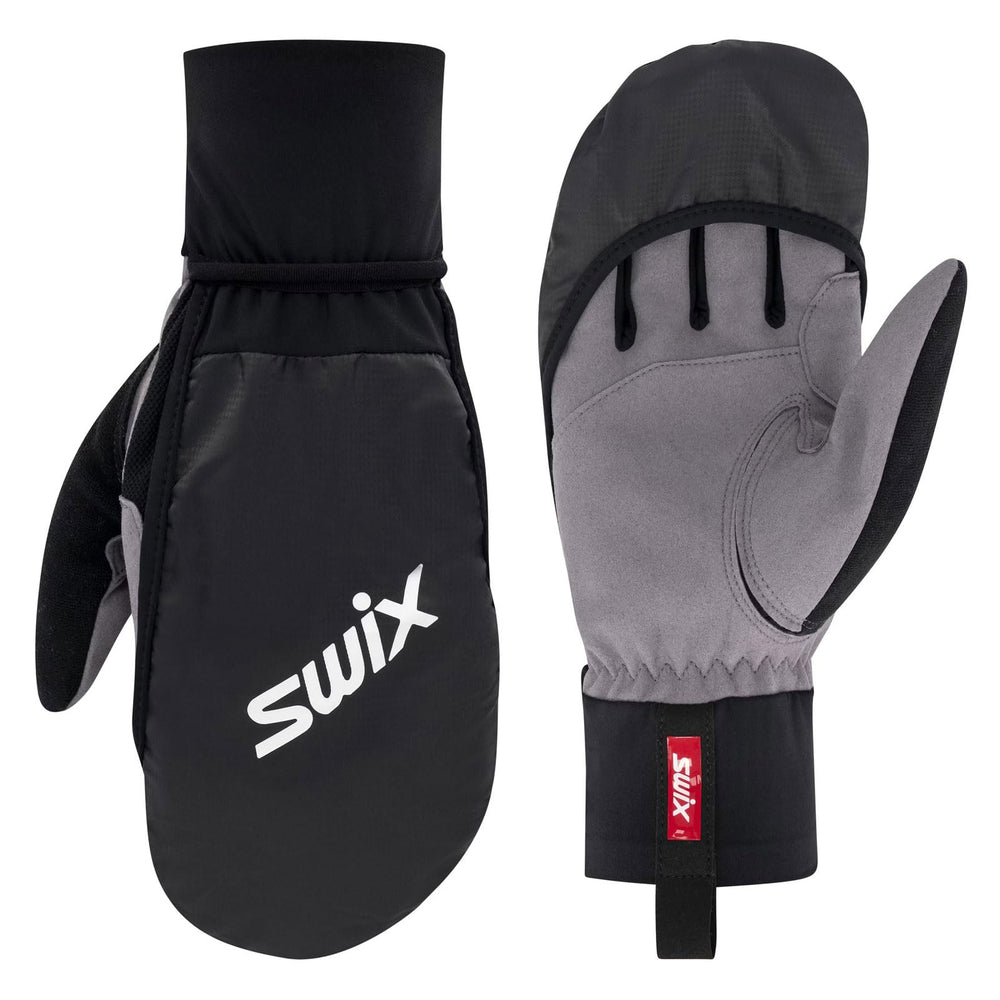 Swix Cover Glove shows breathable mesh and synthetic leather palm for grip and comfort