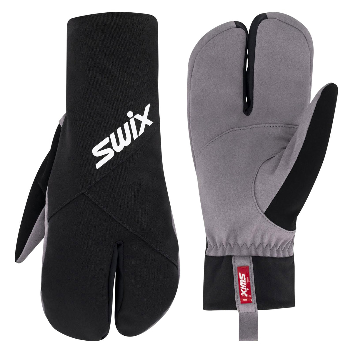 Swix Inspire Primaloft Lobster mitten with split design for dexterity and grip on cross-country ski poles