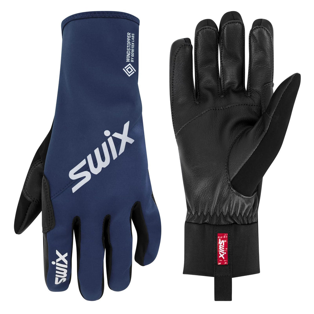 Swix Performance Gore Glove back view shows Gore-Tex Windstopper for wind protection