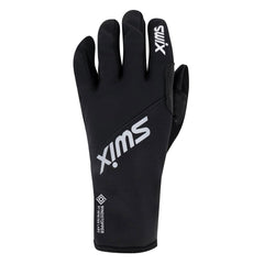 Swix Performance Gore Glove palm closeup highlights genuine sheep leather grip and durability for racing.