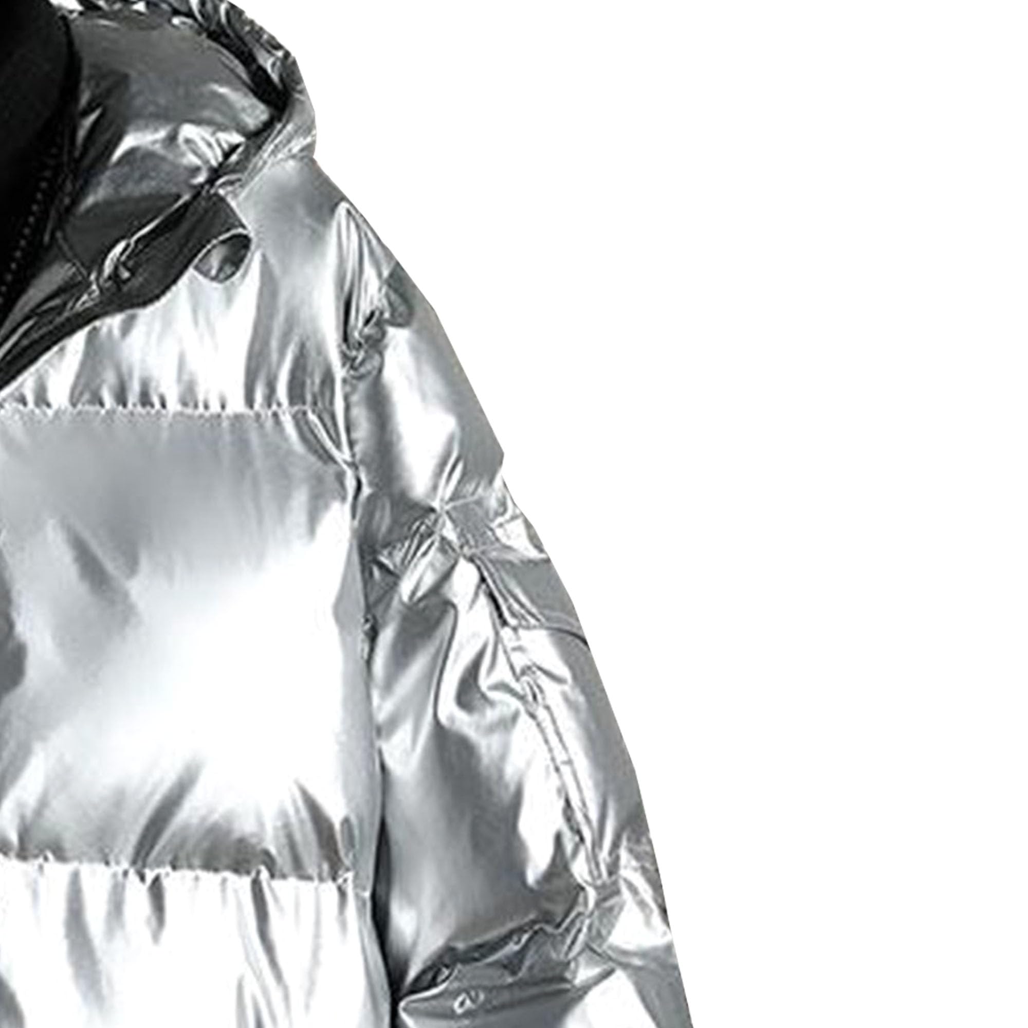 SWJGLITTR winter padded bomber hood offers insulated warmth without bulk.