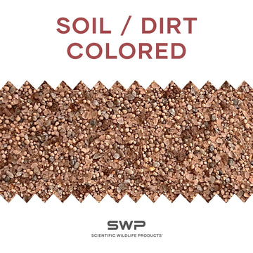 SWP Buck Builder dirt-mix in soil shows mineral absorption attracting deer.