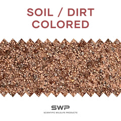 SWP Buck Builder dirt-mix in soil shows mineral absorption attracting deer.