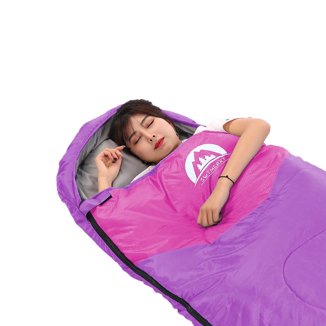 SWTMERRY sleeping bag bottom zipper design for foot venting and comfort