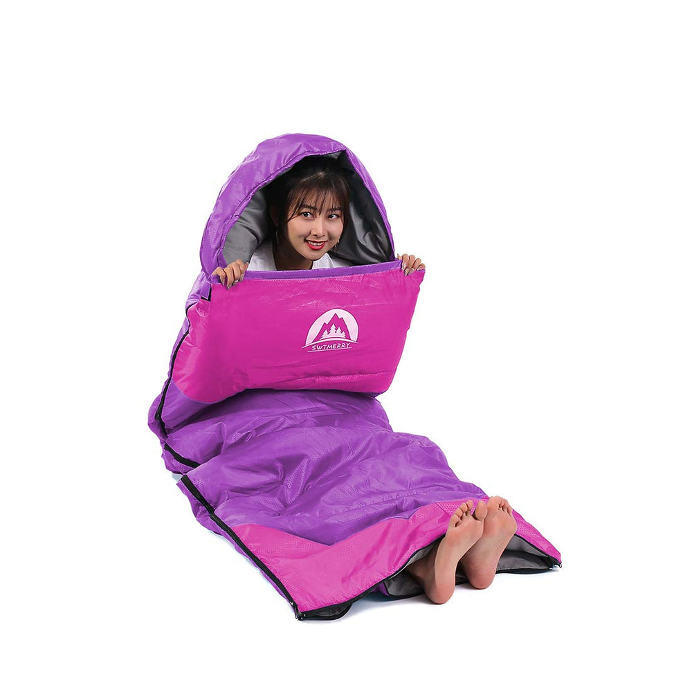 SWTMERRY sleeping bag is lightweight and packable for backpacking