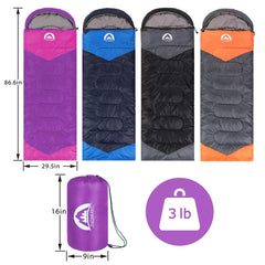 SWTMERRY sleeping bag with waterproof outer material protects in rain