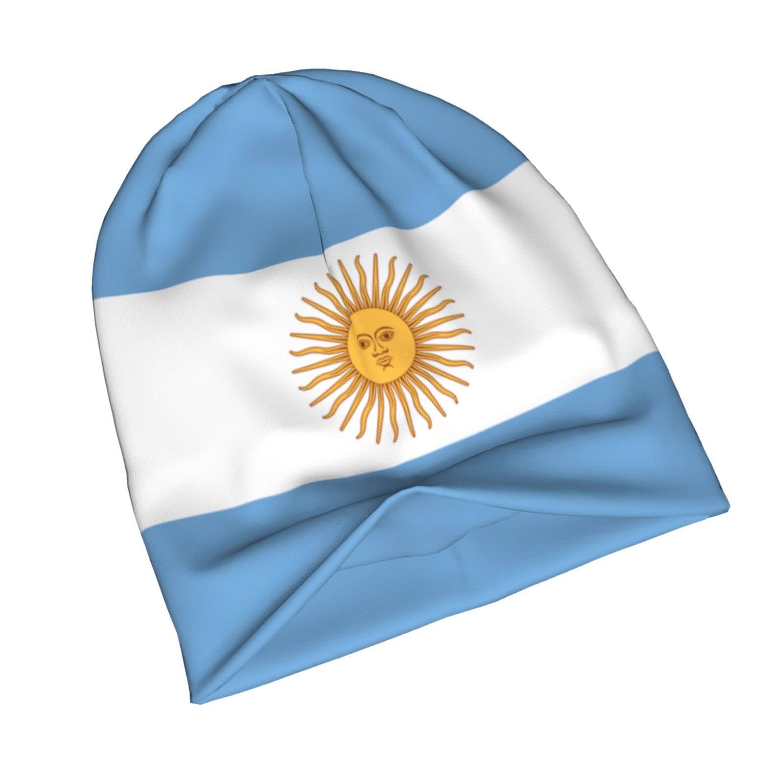 SXIKON Argentina flag beanie stitch detail emphasizes quality craftsmanship.