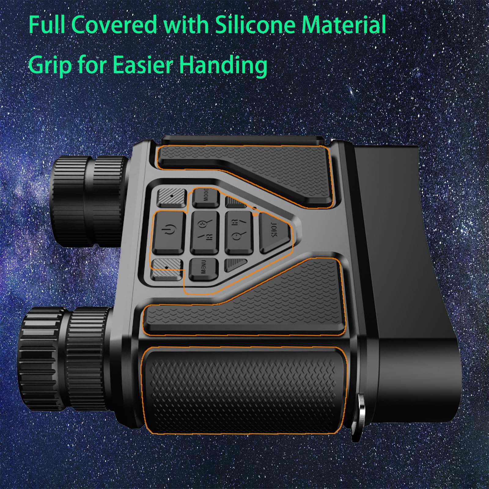 sxjyicam night vision goggles in-use hunting example shows hands-free field monitoring