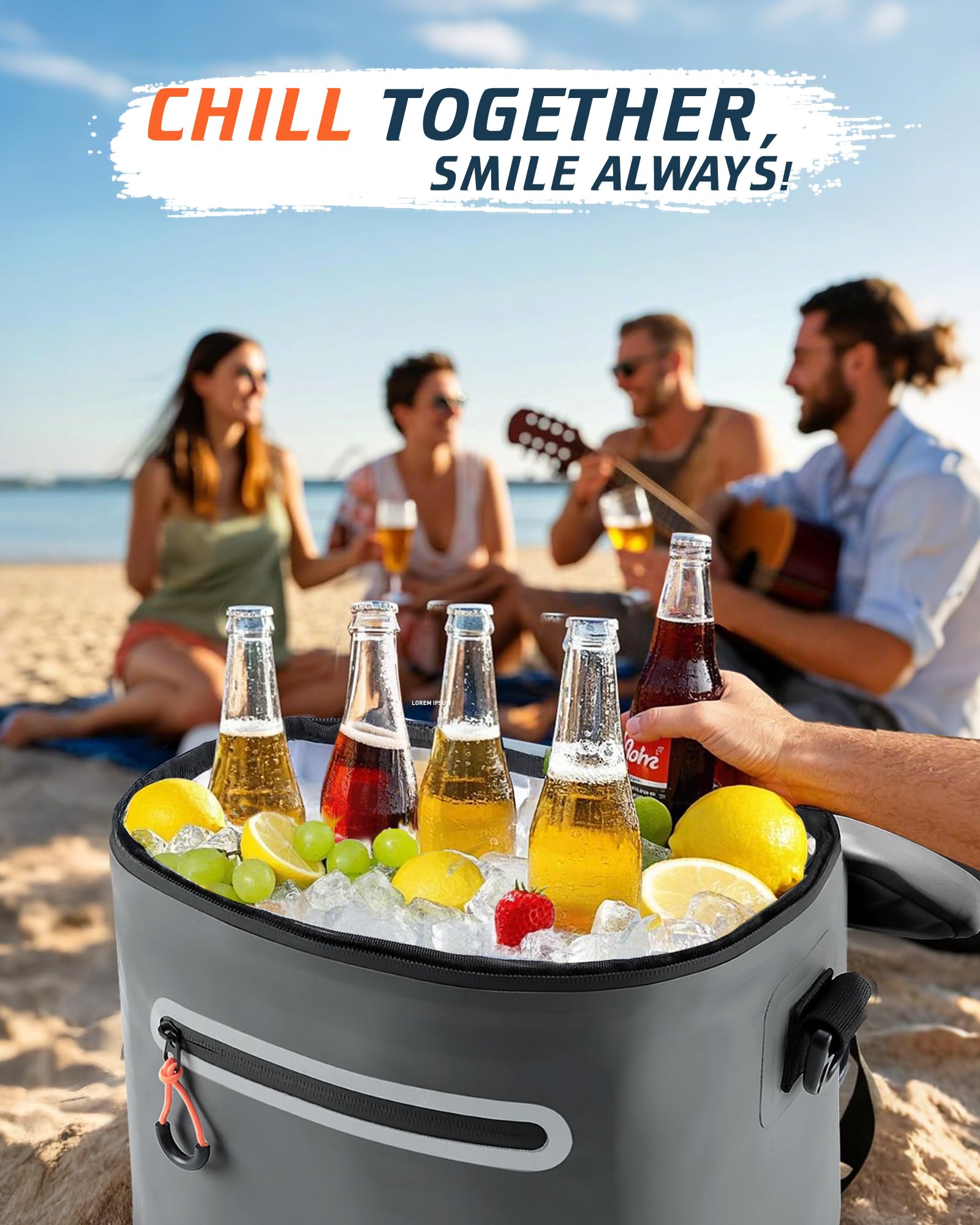 Sydioor cooler with detachable shoulder strap demonstrates portable design for work or travel.