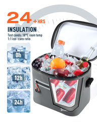Sydioor cooler lunch bag front pocket offers extra storage for utensils and napkins.