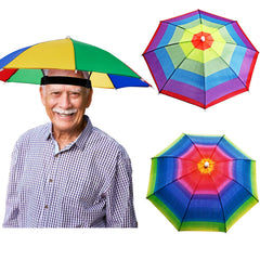 Syhood 3 pieces rainbow umbrella hats in different styles, Style A set