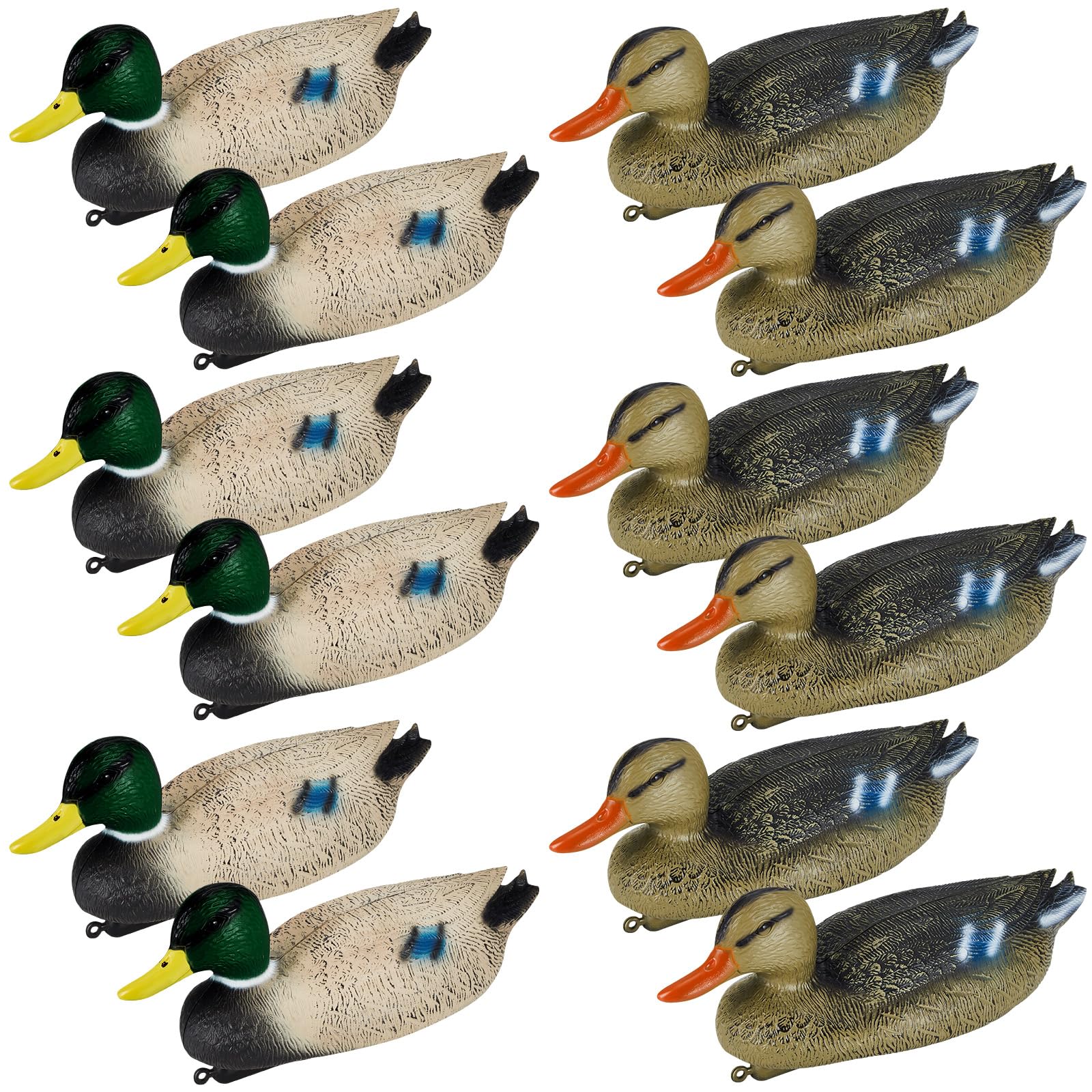 Syhood duck decoy mallard front view for realistic waterfowl lure