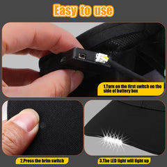 Syhood LED orange cap side view with brightness suitable for jogging
