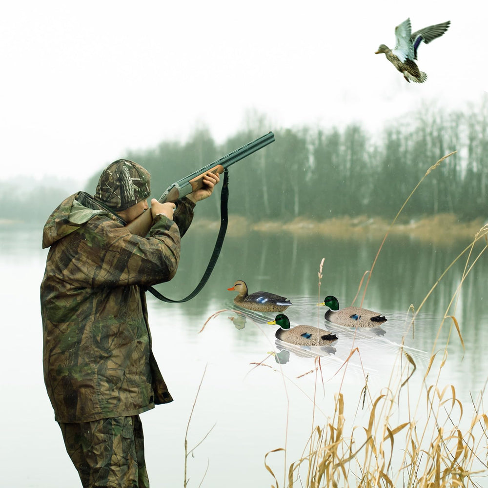 Syhood rope-hole duck decoy design enables easy positioning and quick setup.
