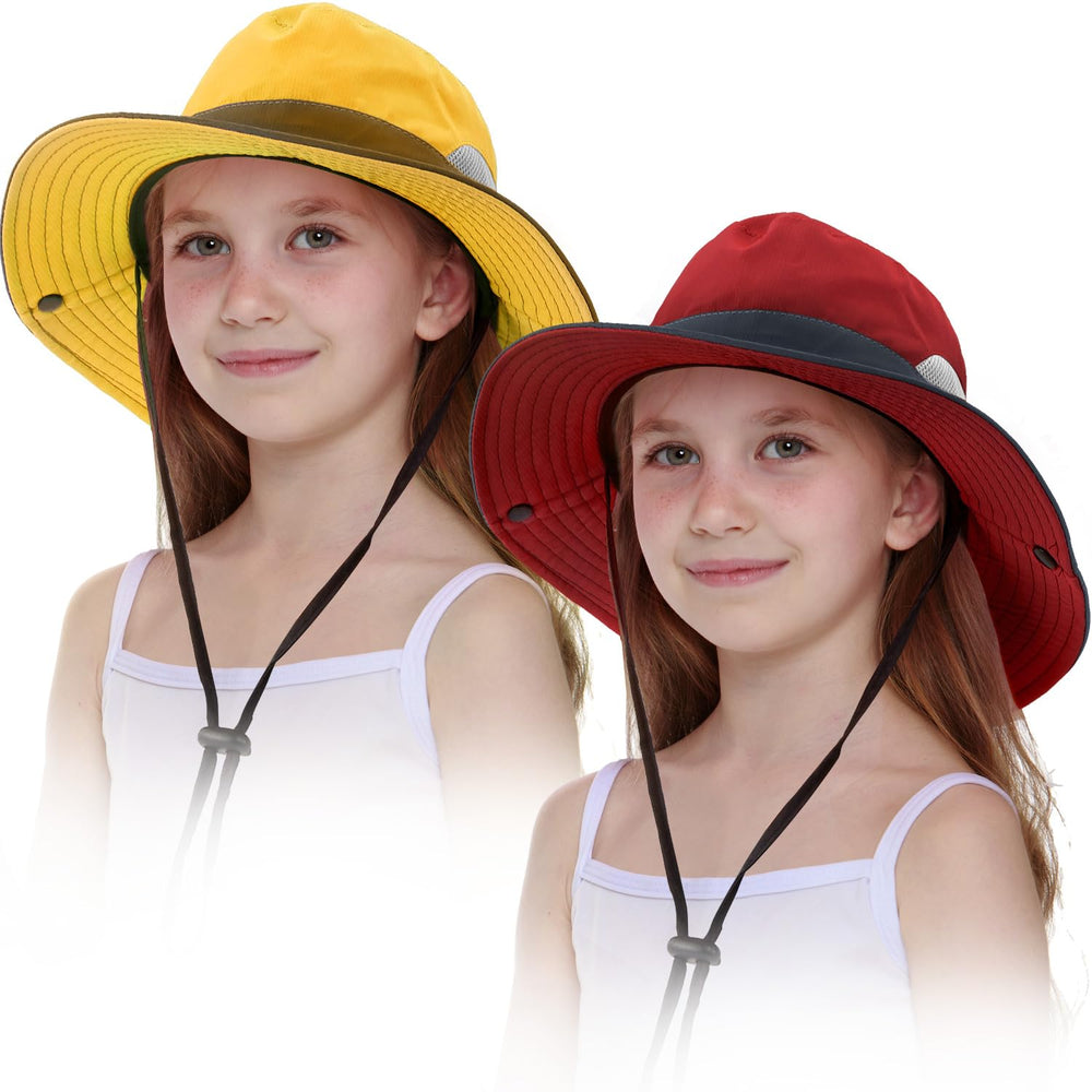 Syhood toddler sun hat front view with wide 2.7 inch brim