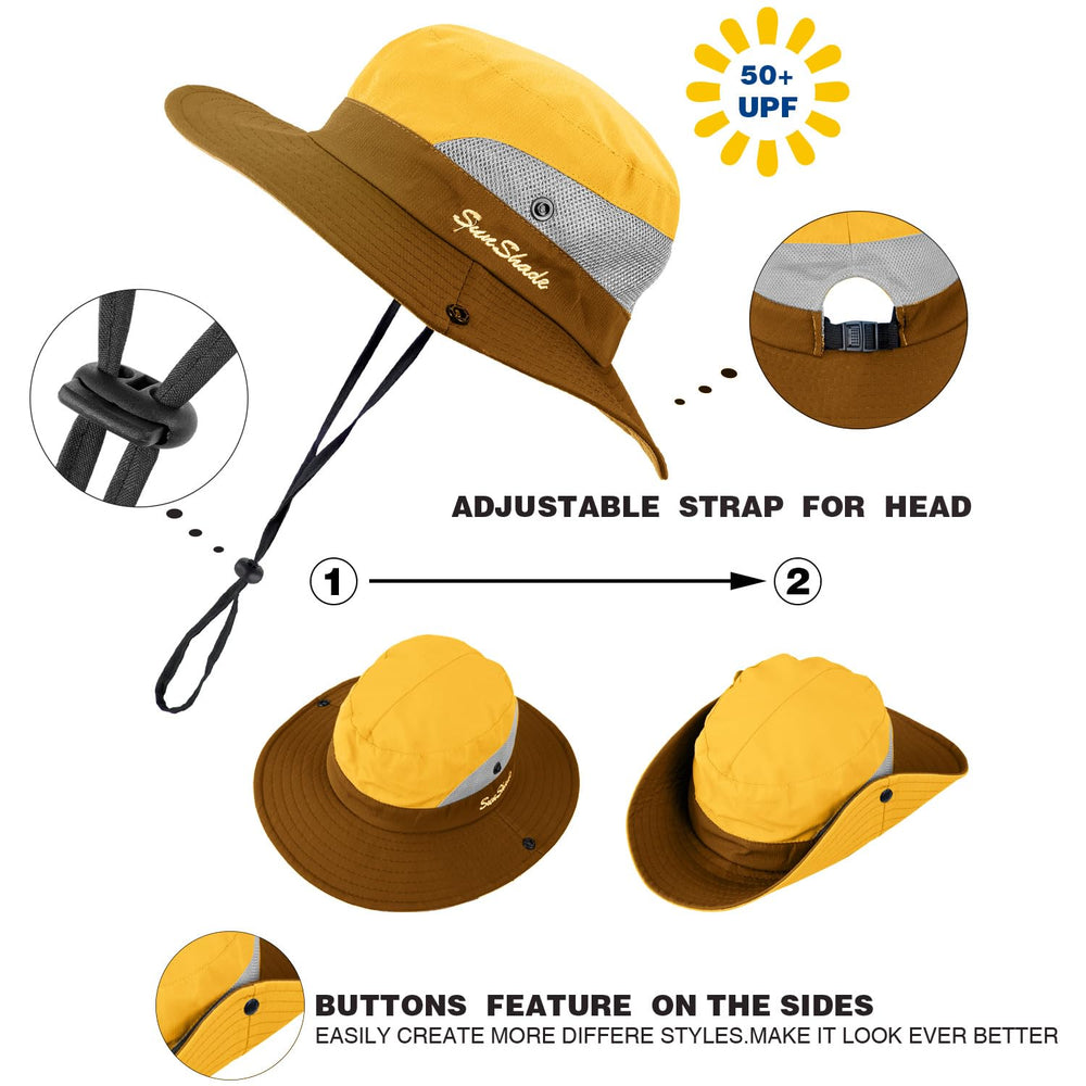 Back view showing elastic adjustment for a snug fit