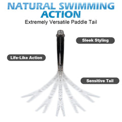 7cm soft lure showing lifelike swimming action