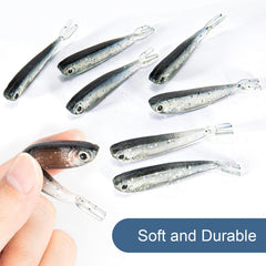 Close-up of 3D eyes and lifelike texture on Syosisny soft lure