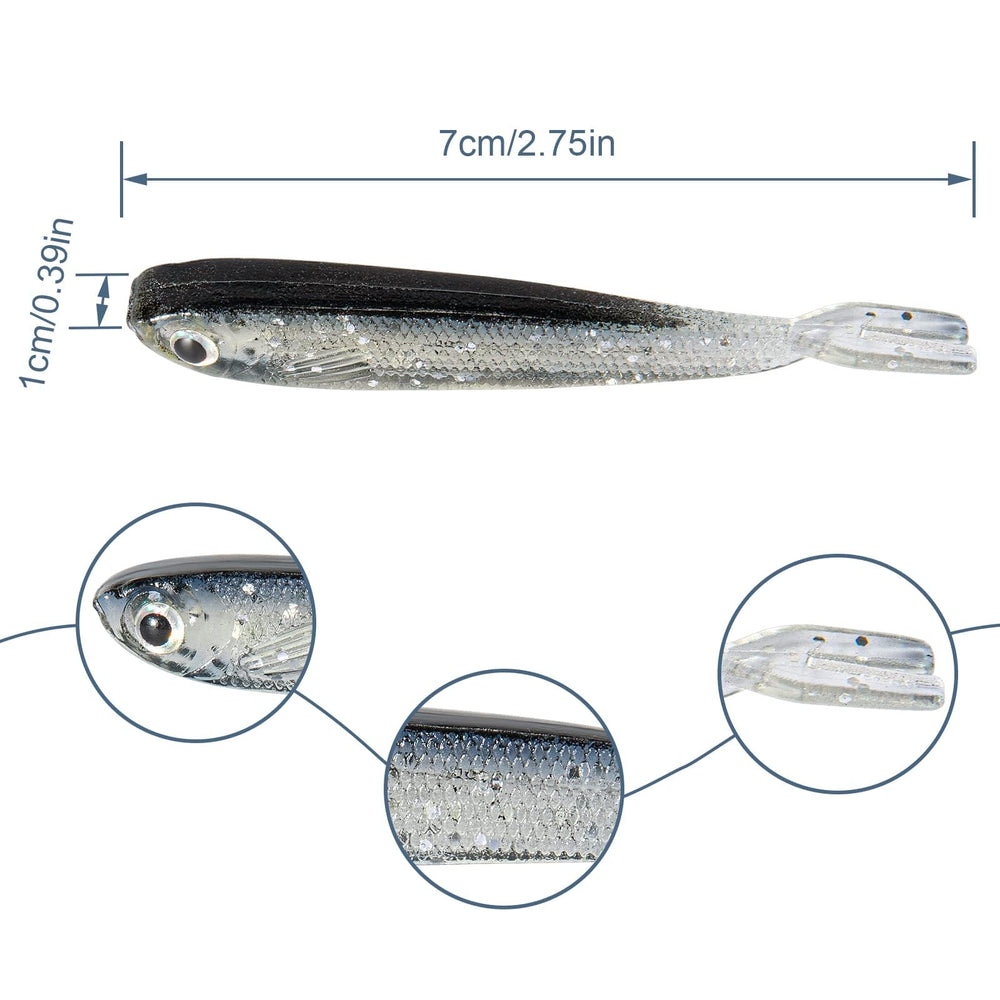 3D eyes and realistic forked tail design close-up
