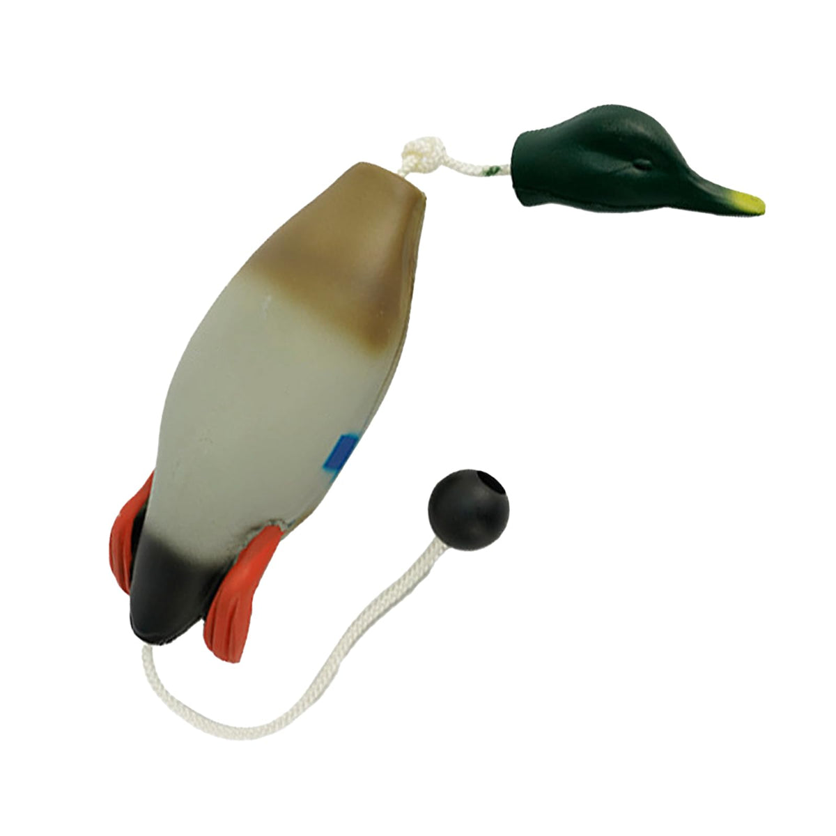 SYWAN duck dummy floating on water for realistic retrieves.