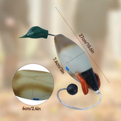 SYWAN pheasant dummy floating on water for bird-handling training.