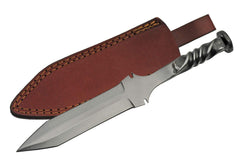 SZCO 11.25-inch handmade railroad spike knife with spear-point blade